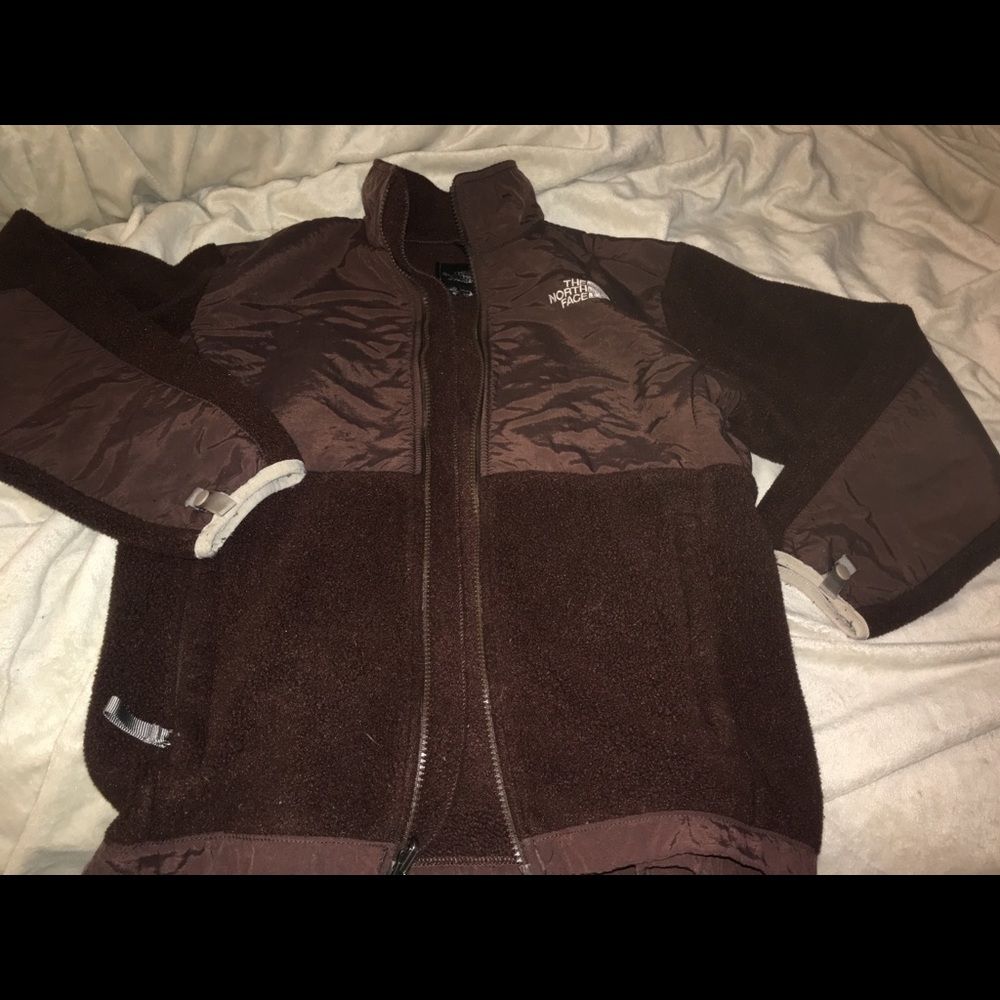 Girls size Medium North face deep brown